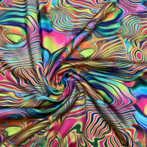 Molten lava art design print on the best quality nylon spandex 4-way stretch 58/60”sold by the YD.Ships worldwide from Los California USA