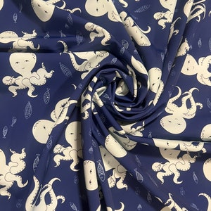 Sea Octopus pattern design print on the best quality of nylon spandex 4-way stretch 58/60”sold by the YD.Ships worldwide from Los Angeles CA