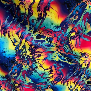 New colorful abstract design print on the best quality nylon spandex 4-way stretch 58/60”sold by the YD. ships Worldwide from Los Angeles CA