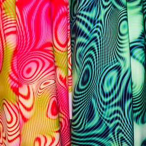 New swirl abstract design print on the best quality of nylon spandex 4-stretch 58/60”Sold by the YD.Ships worldwide from Los Angeles CA.