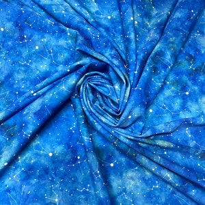 New galaxy constellation print on the best quality of nylon spandex4-stretch 58/60”Sold by the YD.ships worldwide from Los   Angeles CA.