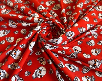 New Halloween Skull design print on the best quality of nylon spandex 4-stretch 58/60”Sold by the YD.Ships worldwide from Los Angeles CA.