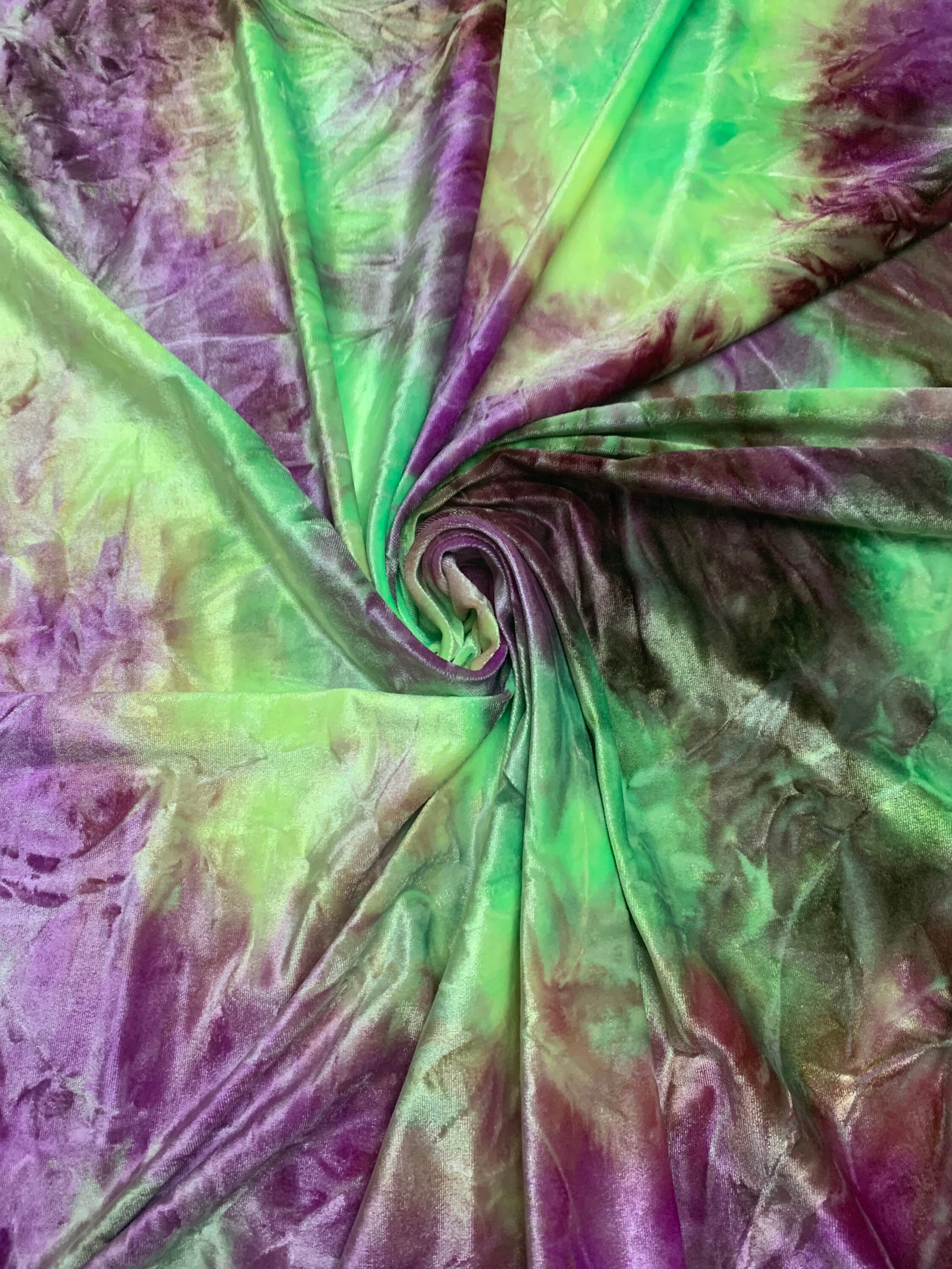 Tie dye stretch velvet multicolors 4 way stretch 58/60 inches Etsy