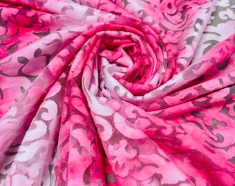 Damast Tie Dye Design Ausbrenner Mesh 2-Wege-Stretch 58/60 ”Von the YD verkauft. Versand weltweit aus Los Angeles Kalifornien USA