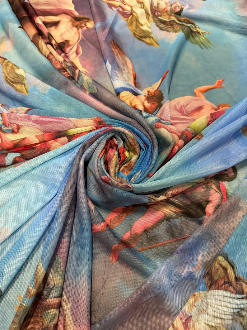 NEW Celestial Design Print on Power Mesh 4-way Stretch 58/60” Sold by ...