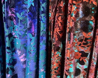 New Luxury Floral Design burnout velvet 4-way stretch 58/60”Sold by the YD.Ships worldwide from Los Angeles California USA