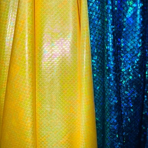 Hologram Scales mermaid design print on the best quality of nylon spandex 4-way stretch 58/60” Sold by the YD.Ships worldwide  from LA