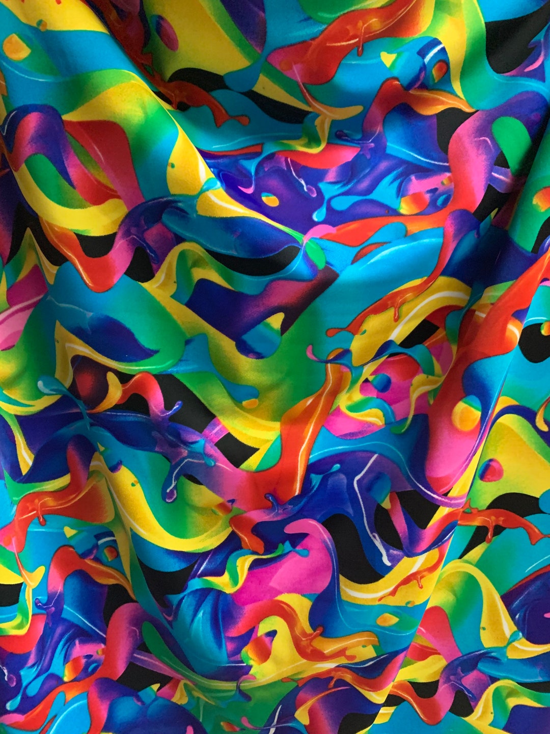 Estampado Colorido Estampado de diseño abstracto colorido en nailon de la mejor calidad ...