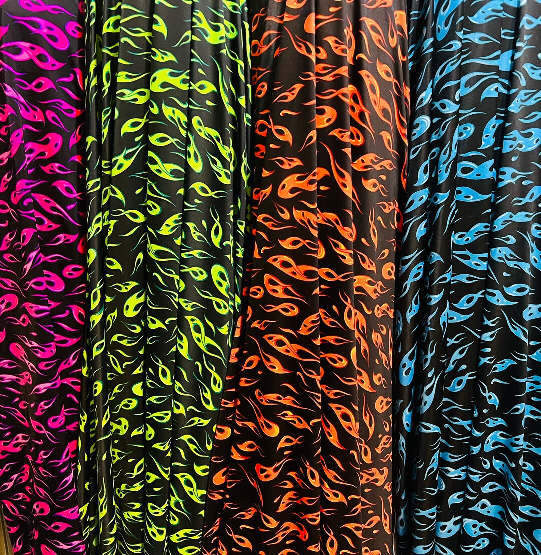 Abstract Fire Flames Design Print on the Best Quality of Nylon Spandex4 ...
