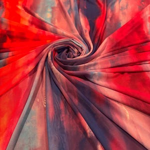 New Sunset Sky design print on power mesh 4-way stretch 58/60” sold by the YD.ships worldwide from Los Ángeles California USA