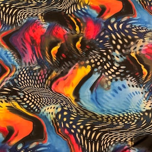 Modern art design print on the best quality of nylon spandex 4-stretch 58/60”sold by the YD.ships worldwide from Los Angeles California USA.