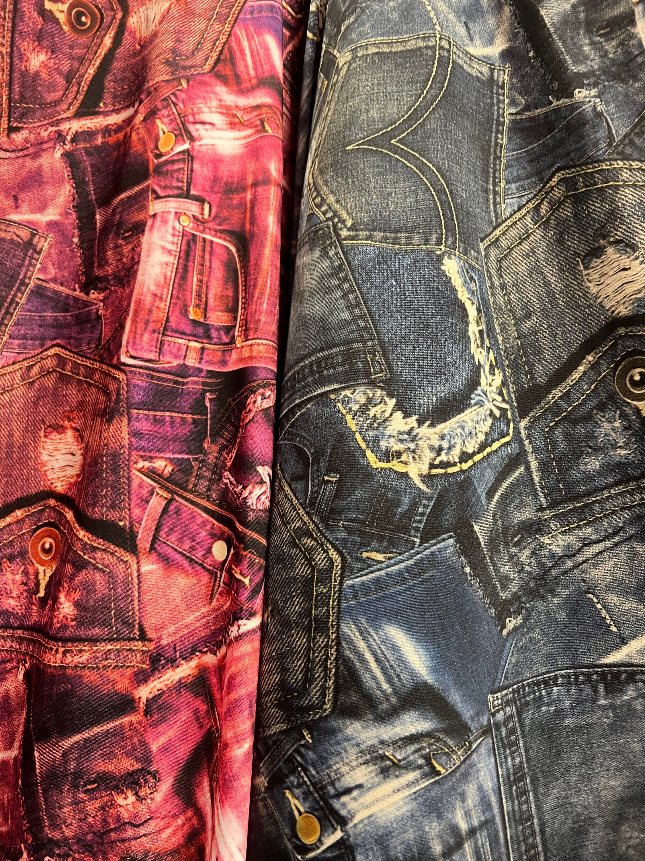 Jeans Design Denim Looking Print on Vinyl Non Stretch Heavy Weight 58/60  Sold by the YD. Ships Worldwide From Los Angeles California USA. 