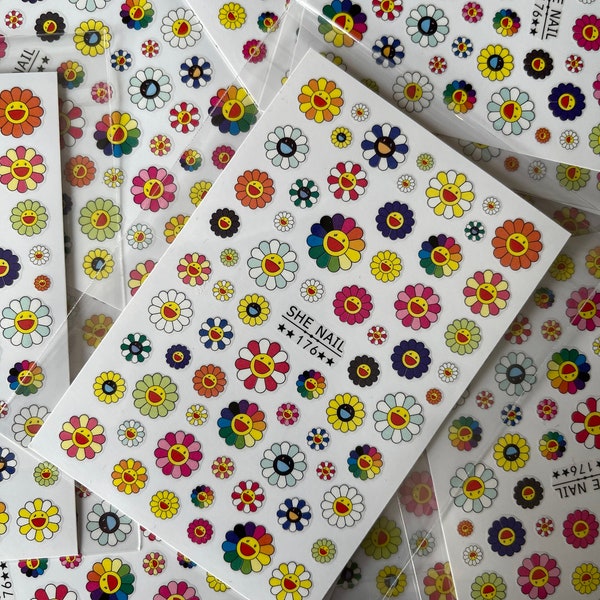 LV Flower Nail Stickers
