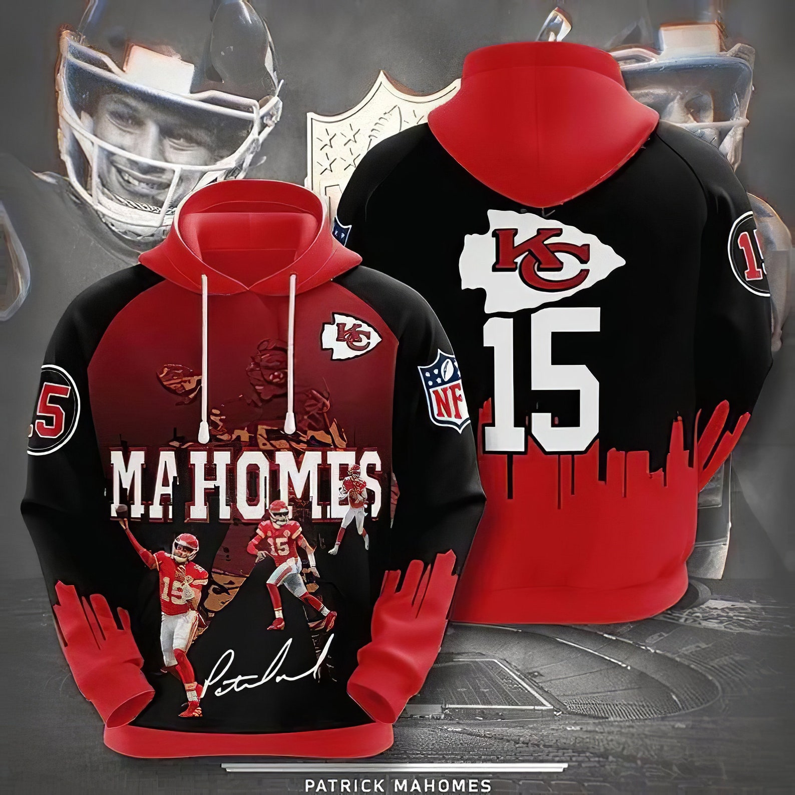 Patrick Mahomes Hoodie 3D NFL Chiefs Zip Hoodie 3D Unisex | Etsy