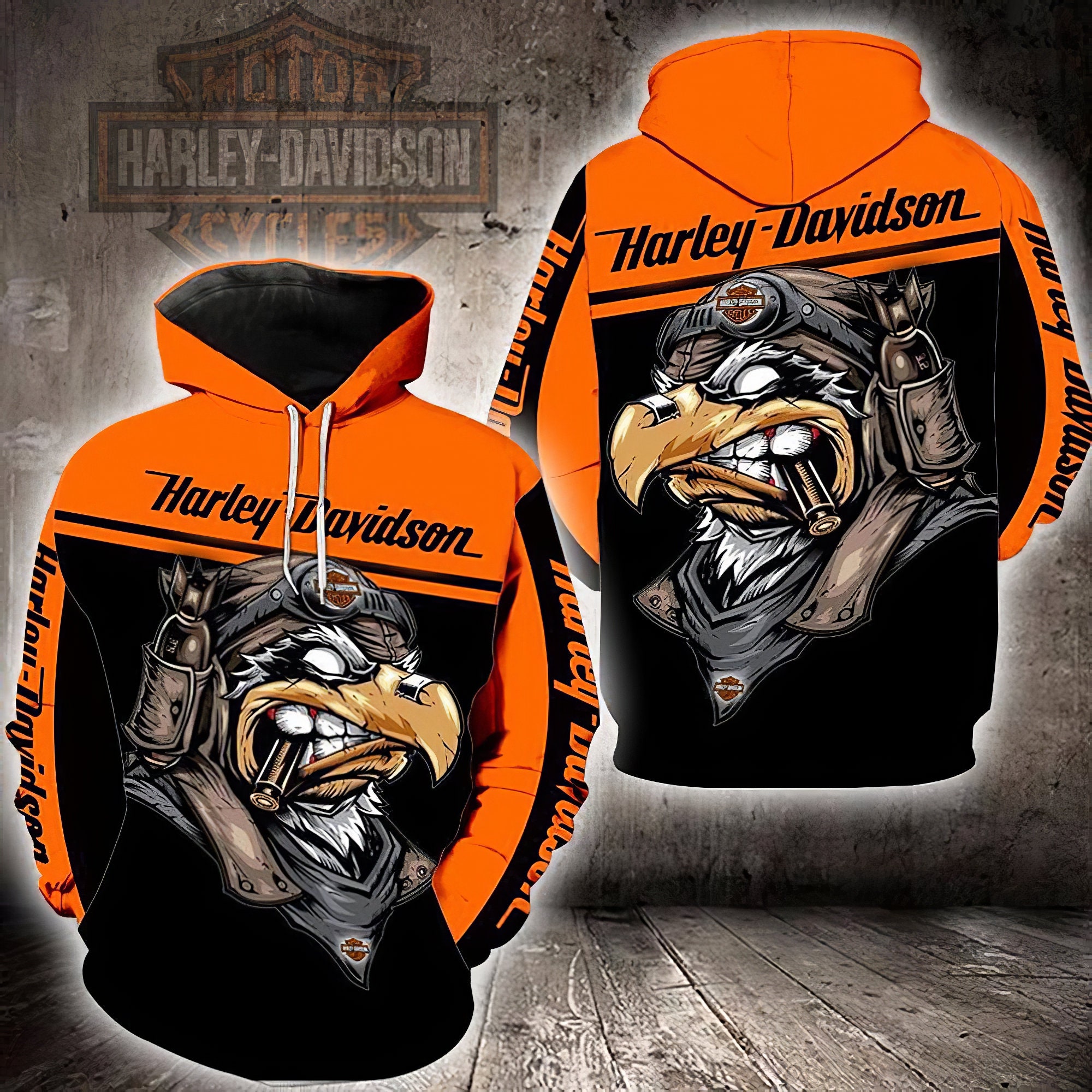 Harley Davidson Hoodie 3D Motorcycle Zip Hoodie 3D Unisex Etsy