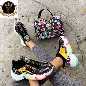Matchıng Sneaker & Bag 3 PICES ,Handbag and shoe set ,Sneaker with