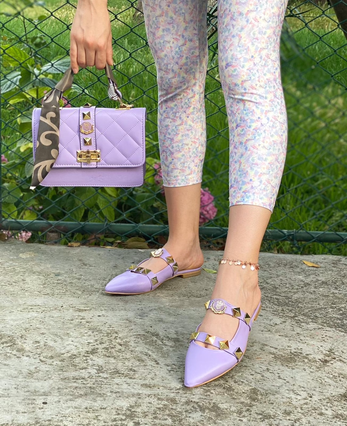 Miss Melisa Lavender ballet shoes&bag set Code B124 Etsy