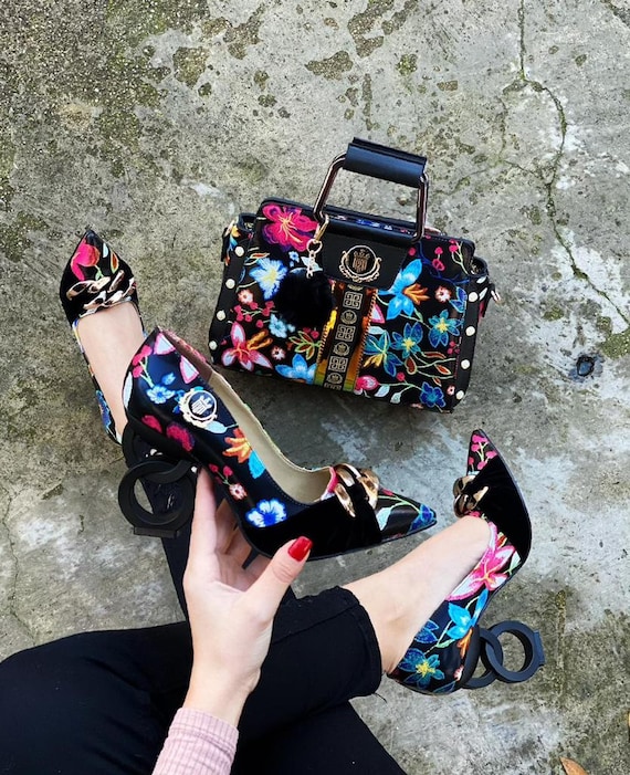 Floral shoes and bag Clearance