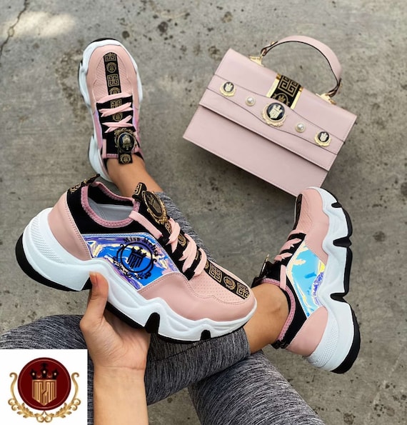 Miss Melisa Shoes and Bag Stylish Sneakers Bag Set Code S100
