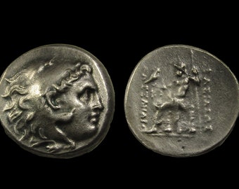 Ancient greek silver tetradrachm of Alexander the great (336-323)