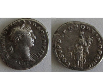 Roman silver denarius of emperor Trajan(98-117) !