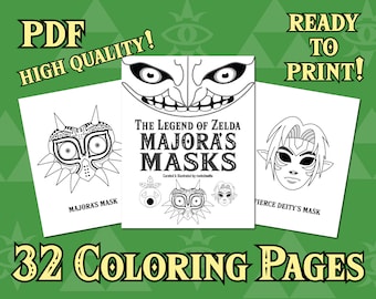 Majora&#39;s Mask Legend of Zelda Ausmalbilder zum Ausdrucken
