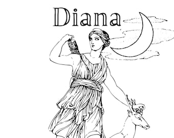 Diana Roman goddess printable