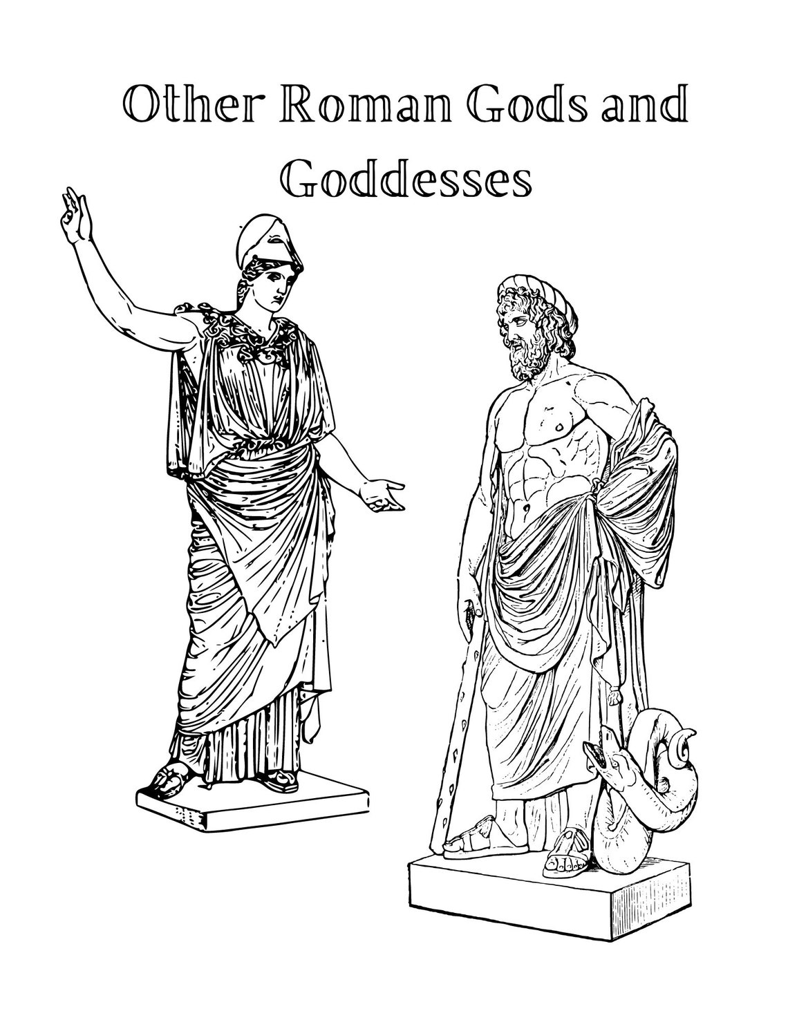 Roman Mythology Coloring Pages Printable | Etsy