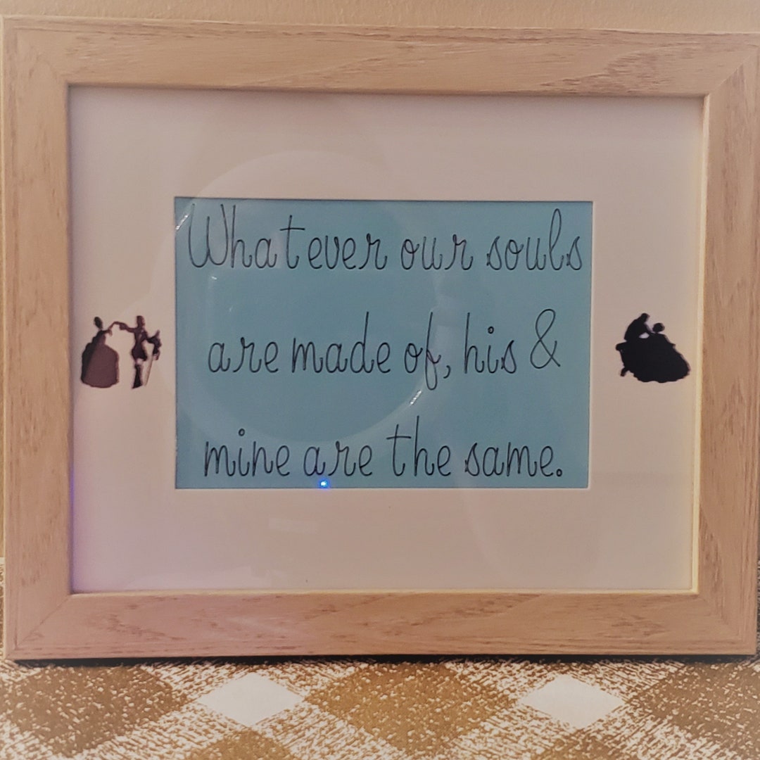 Framed Quote Art From Wuthering Heights the Novel Framed Quote Art for