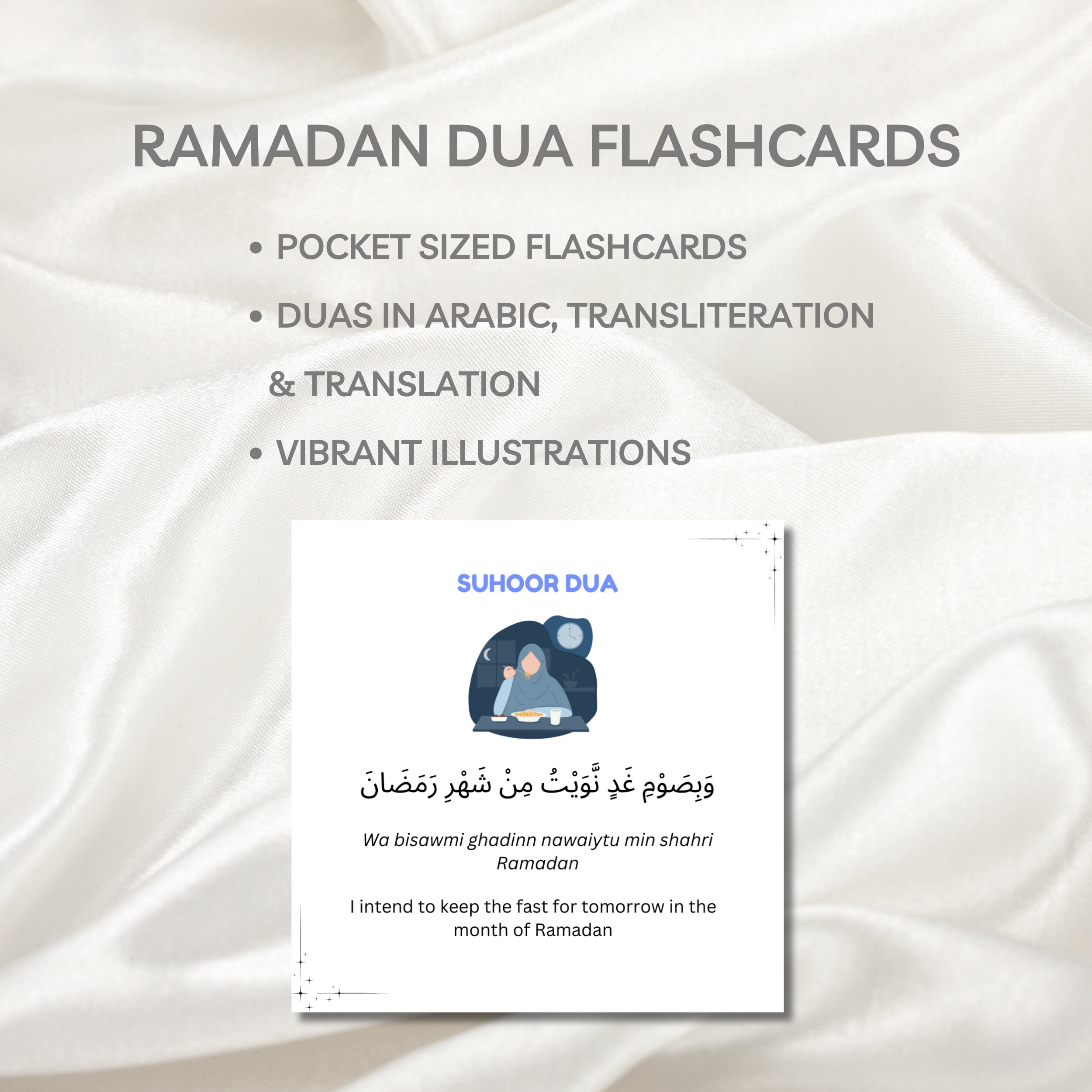 Ramadan Duas Flashcards, Islamic Flashcards, Digital Print Duas ...