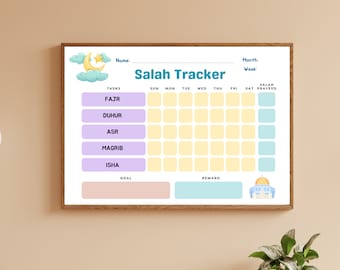 Guía semanal minimalista de Salah para niños (descarga digital)