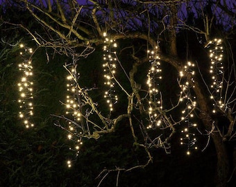 3/5/7/10 Foot Warm White LED String Lights – Battery Operated Clear Wire - Remote
