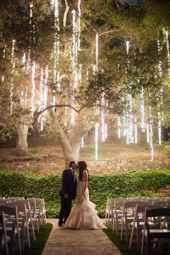 Outdoor battery 2024 tree lights