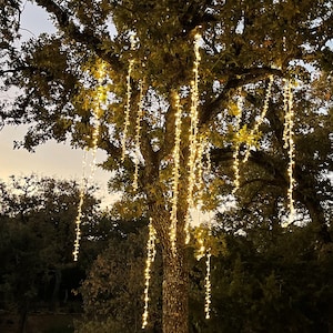 Battery-Powered Tree Hanging Lights. 10-Ft, 7-Ft, 5-Ft, or 3-Ft Strands of Light wedding lights long fairy lights No remote control image 3