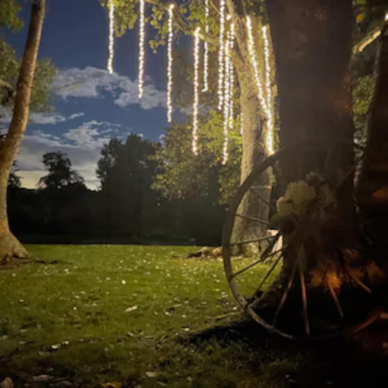 5Ft Tree Hanging Lights Plug-in Warm White LED, 8-Mode Remote - up to 8 Strands immagine 10