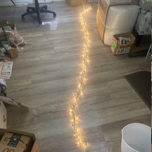 Close up picture of lighted strand