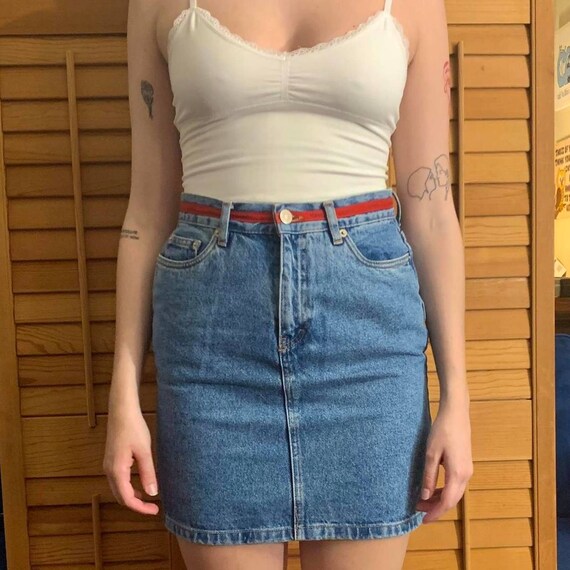 Vintage 90s Tommy Hilfiger Denim Skirt 