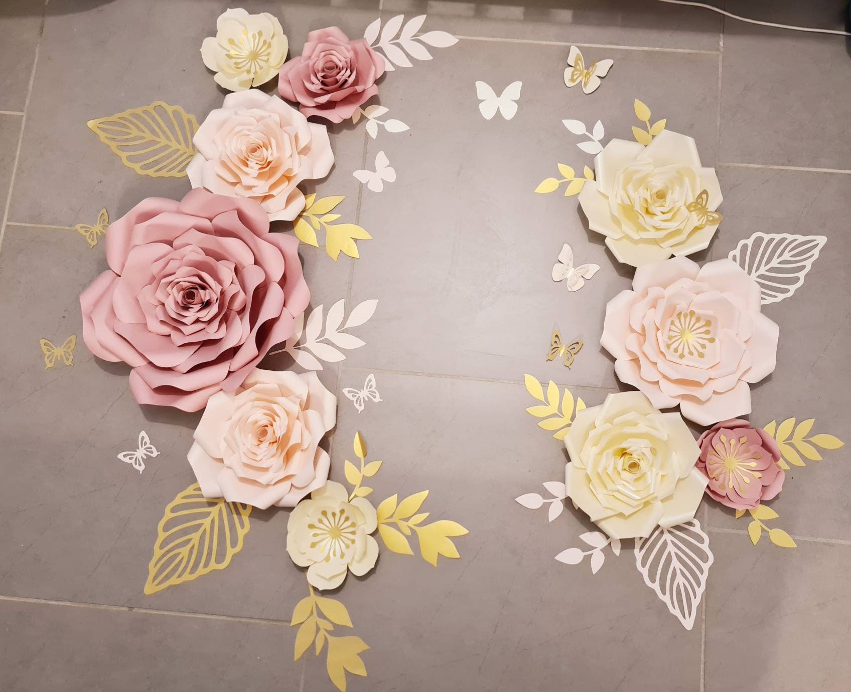 Composition Murale de Fleurs + Petite Fleurs