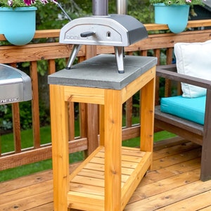 Ooni Pizzaofen-Tisch/Grillstation, Holzbearbeitungspläne – Baupläne für Barwagen im Freien – Bauanleitung für Pizzaofenständer – NUR DIGITAL