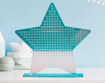 Star Enamel Pin Board Laser Cut Files, SVG Laser File for Trading Pin Display, Pin Stand SVG files for Glowforge - Digital Download