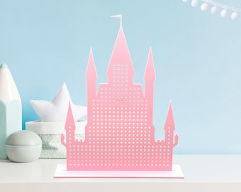 DIGITAL FILES - Fairy Tale Castle Enamel Pin Board - Trading Pin Display - Pin Stand - Laser Cut Files - SVG files for Glowforge Laser