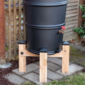 Rain Barrel Stand Woodworking Plans | Build Plans for DIY Water Barrel Stand | Instructions for How to Build a Rain Water Collection Stand