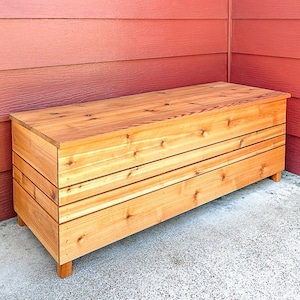 Outdoor Storage Box Woodworking Plans | Build Plans for DIY Outdoor Storage Bench | Instructions for How to Build a Porch Bench | DIGITAL