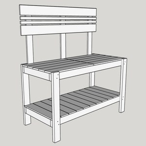 DIGITAL Potting Bench Printable Woodworking Plans image 2