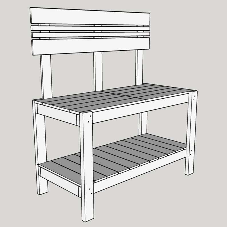 Potting Bench Printable Woodworking Plans Etsy