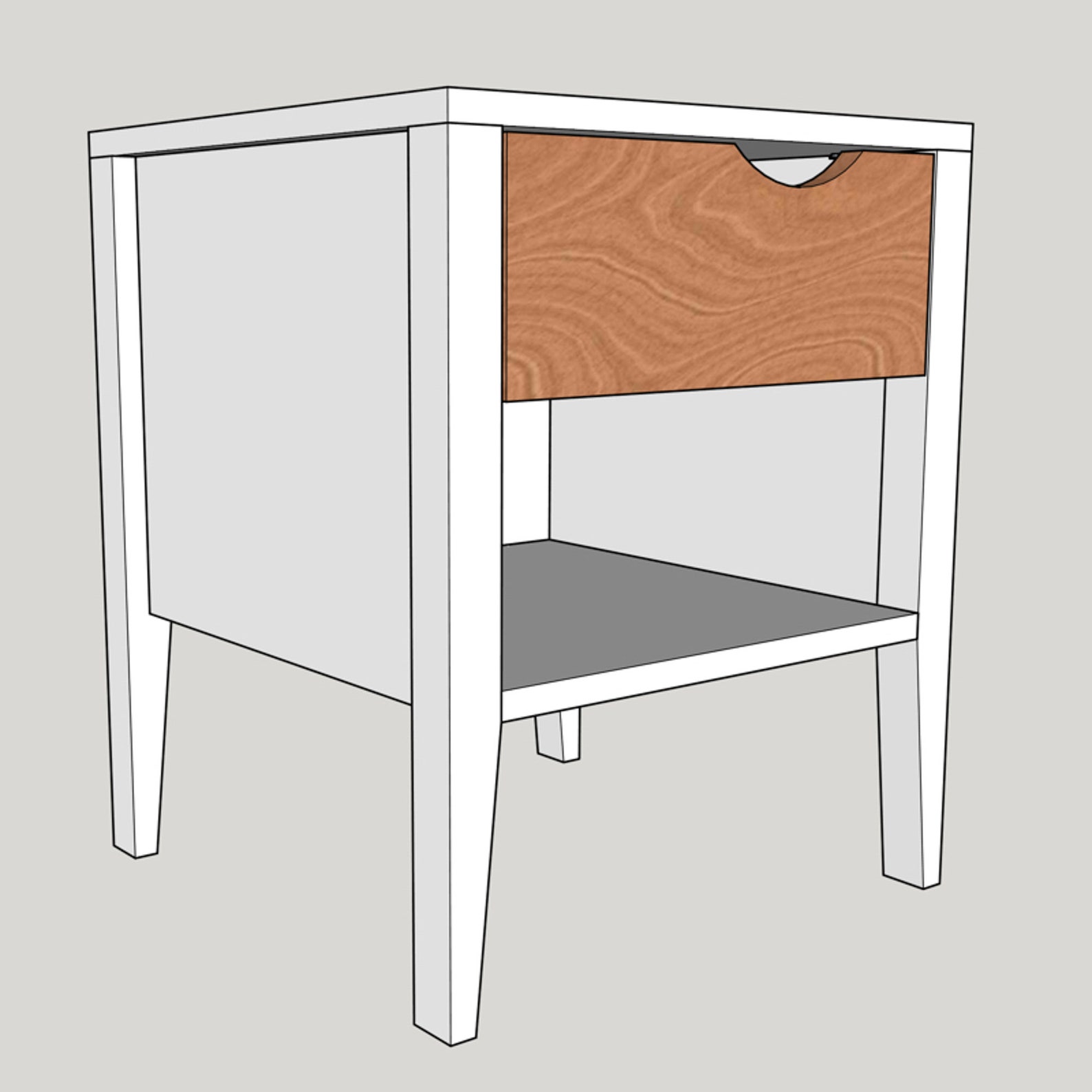 Nightstand or End Table Printable Woodworking Plans Etsy France