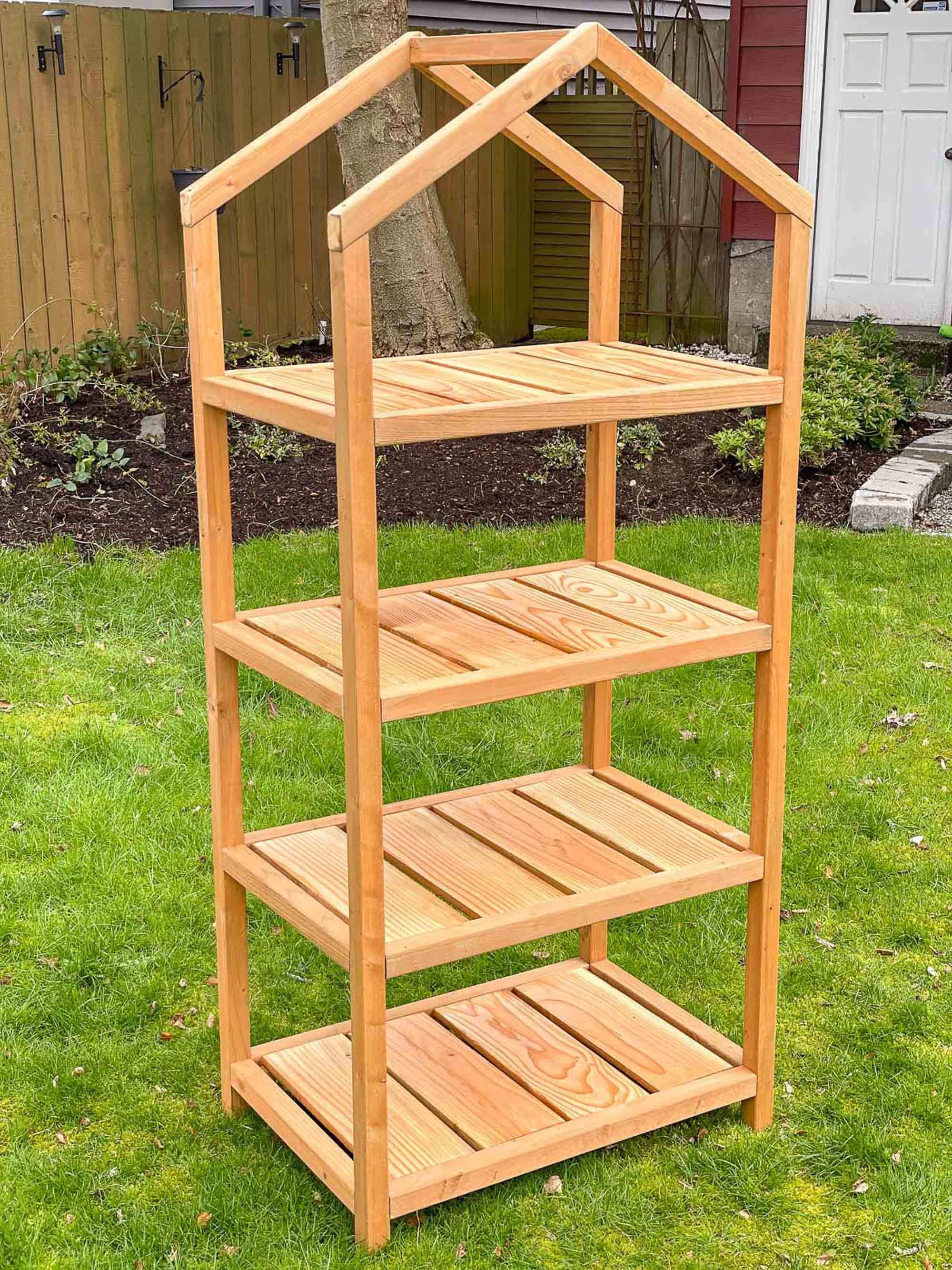 ミニ温室の木工プラン | DIY 背の高い温室の建築プラン | 温室の棚の