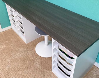 Desk with Storage Woodworking Plans Build Plans for DIY Storage Desk  Instructions for How to Build a Lego Desk DIGITAL