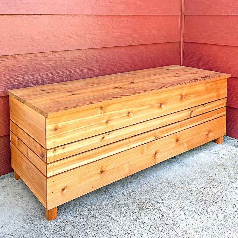 Outdoor wooden storage chest outlet