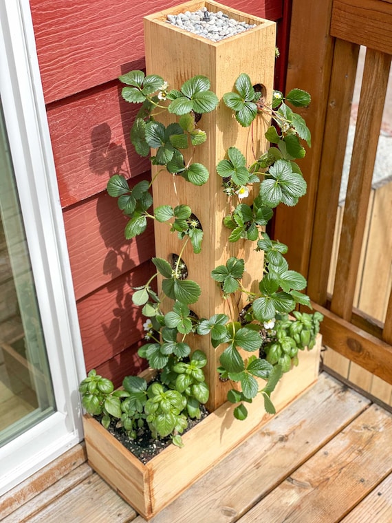 DIGITAL Strawberry Planter Tower Printable Woodworking Plans